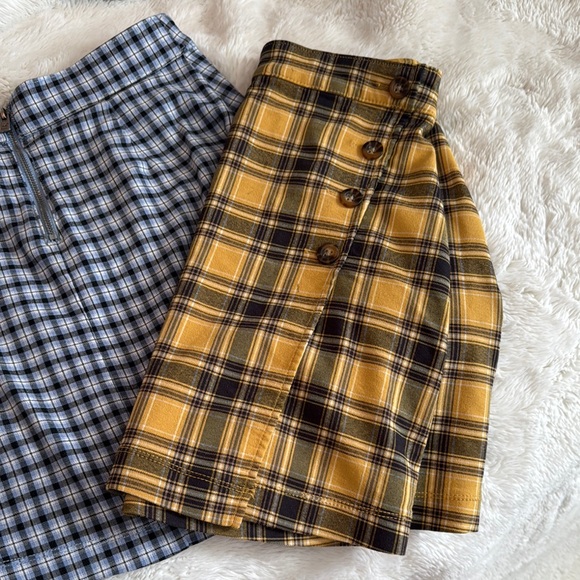 Hollister Yellow and Black Plaid Mini Skirt - Picture 4 of 4